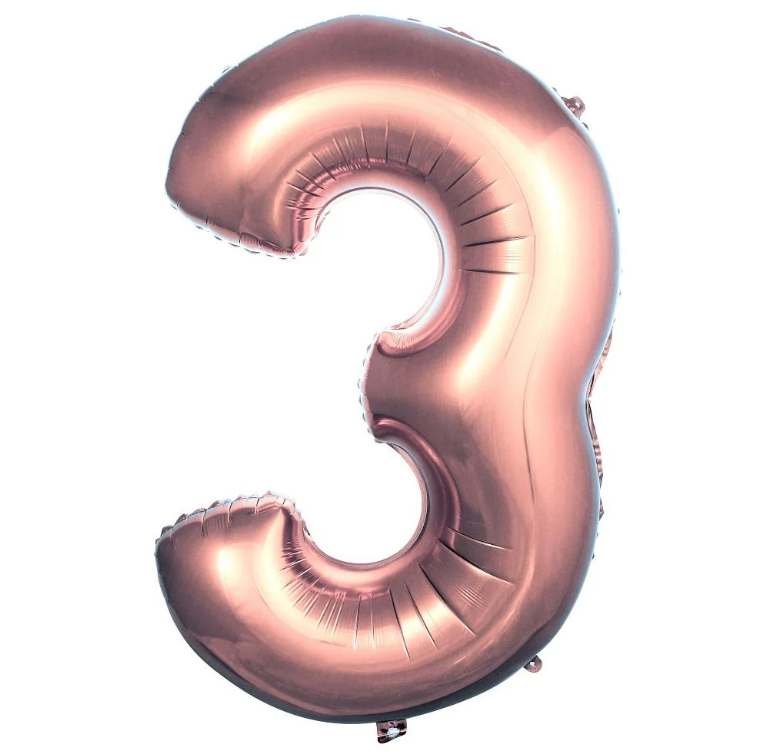 Folyo Balon Rose Gold 3 40 İnç 100 Cm